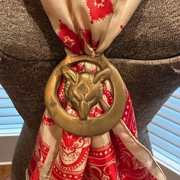 Fox Vintage Horse Brass (Scarf Slide) - Picture 2 of 4